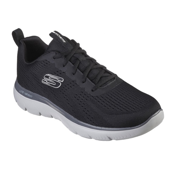 Skechers Other - Skechers black charcoal gray mesh summits torre lace up sneakers